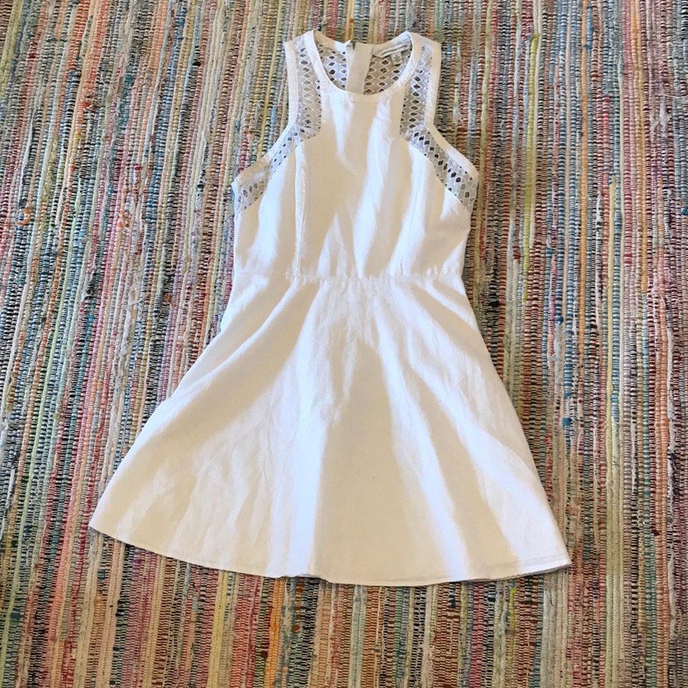 White mini date dress